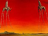 Salvador Dali - Les Elephants painting